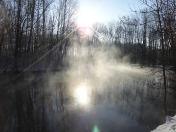 Winter Ice Lake Haze Waters Pond 